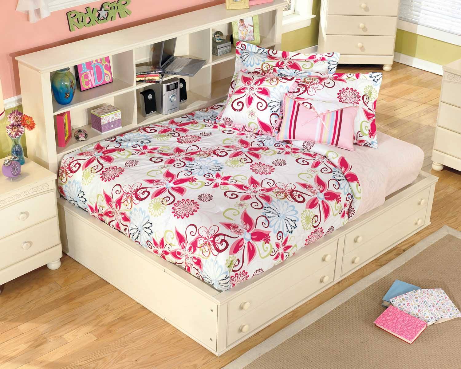 Twin Bookcase Bed E5411