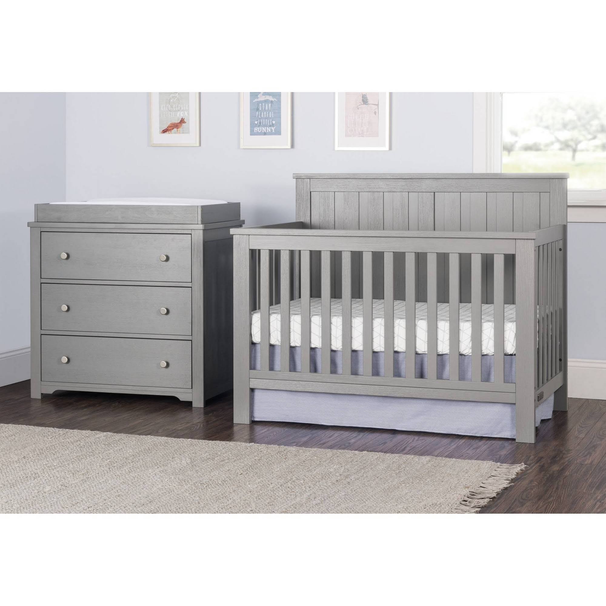 Brushed Pebble 4-in-1 Convertible Crib S18939