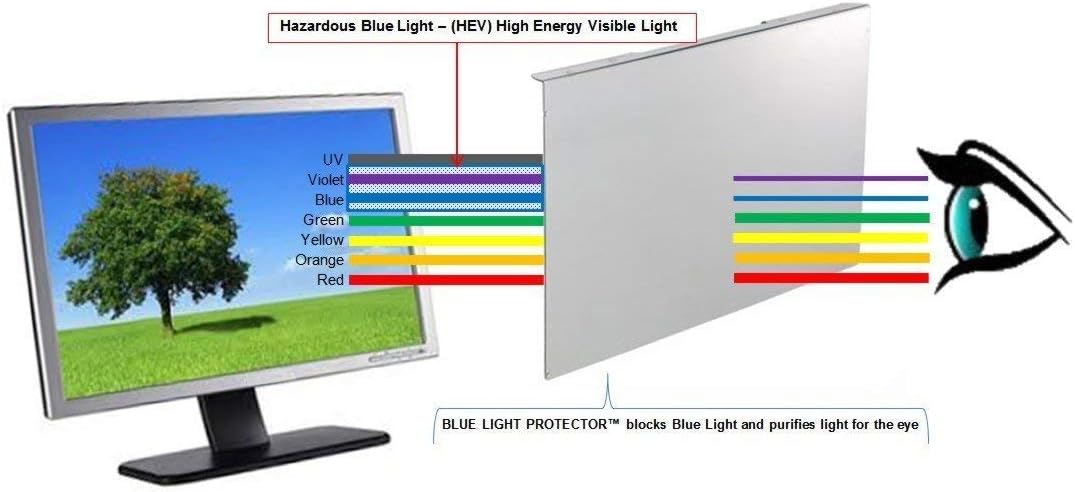 Blue Light Screen Protector Panel for 29"-32" LED PC Monitor, Pack of 2 R405