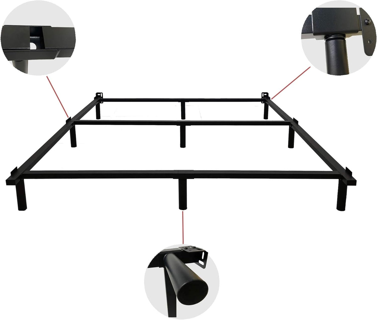 Black Metal Bed Frame 7 Inch V3111
