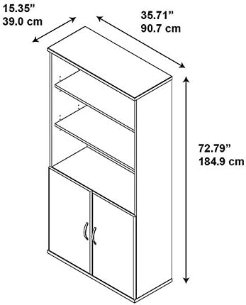 36W Bookcase with Doors in Hansen Cherry X44827