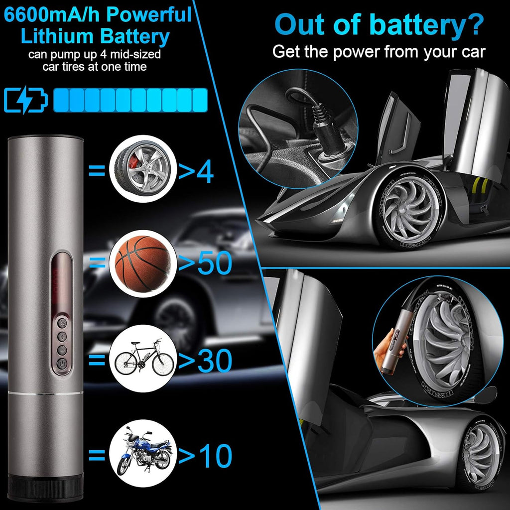 6600mAh Cordless Tire Inflator Air Compressor O262