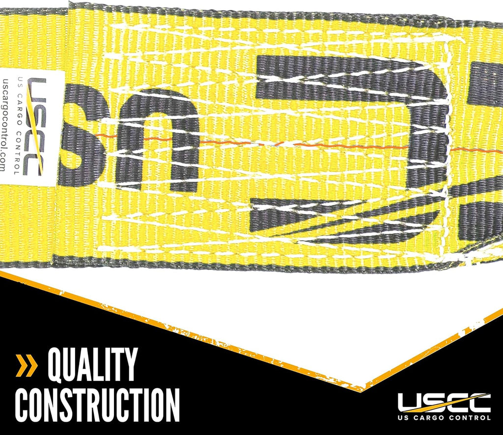 Yellow Ratchet Strap with Flat Hooks X31192