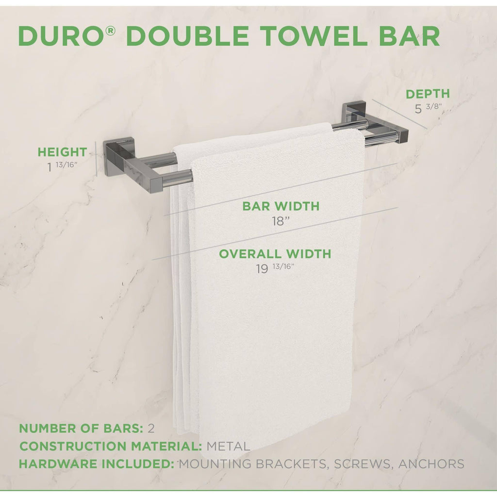 18x22 Double Rail Towel Bar - Satin Nickel A162