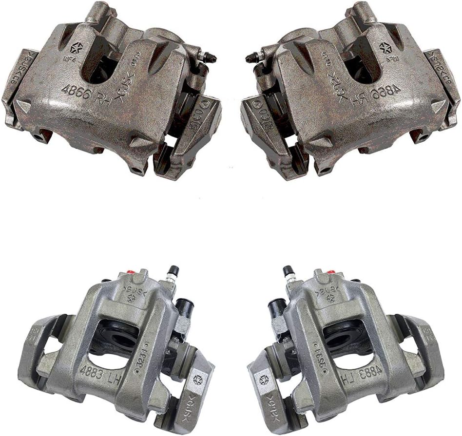 Front + Rear 4 Semi-Loaded Caliper Assembly Set Kit S628013