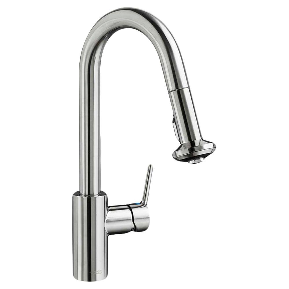 Single-Handle Pull-Down Kitchen Faucet in Stainless Steel I42226
