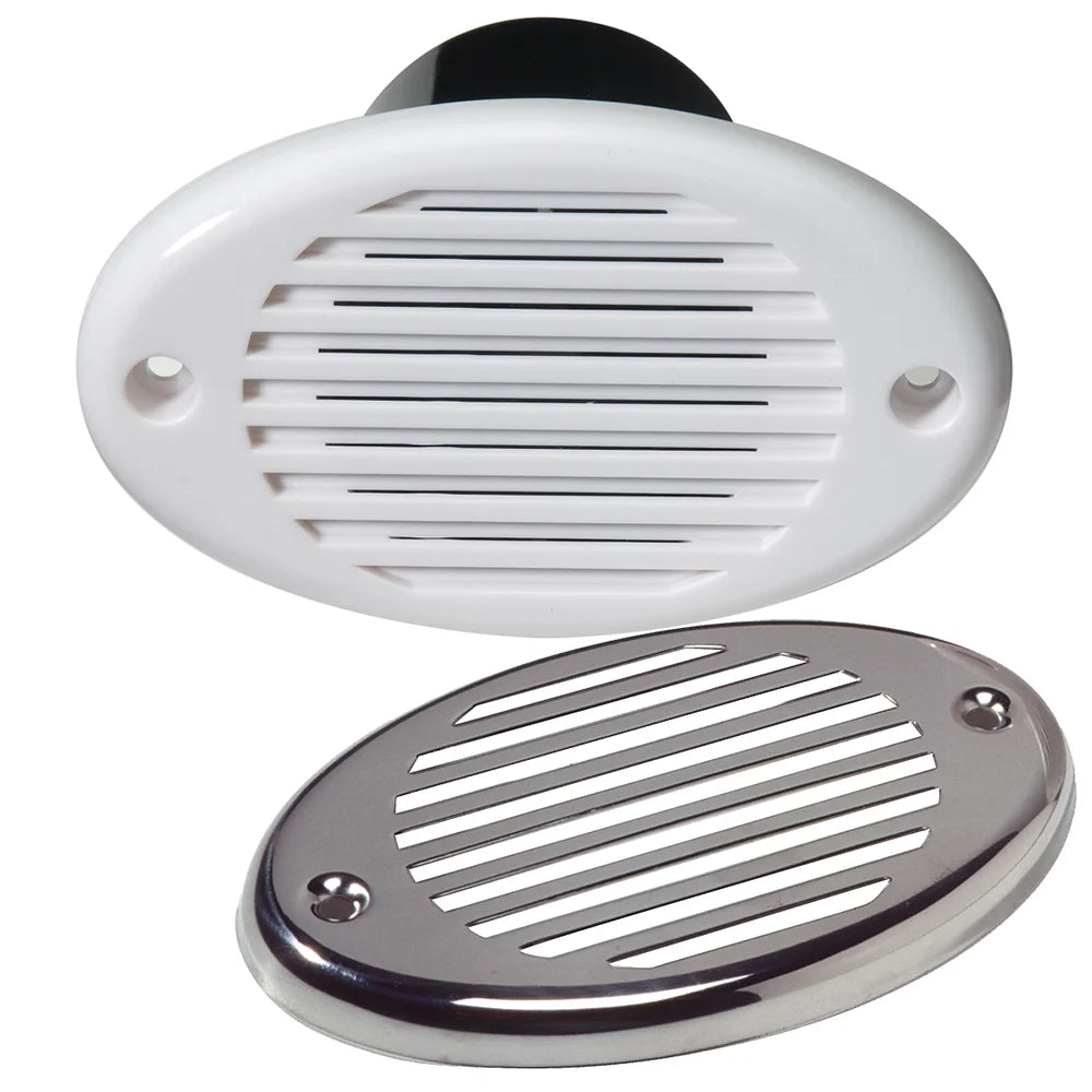 Marine Hidden Horn with Stainless Steel Overlay, White F8246