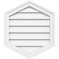 32x22W x 24x22H Vertical Peaked Surface Mount PVC Gable Vent 4/12 Pitch O883079
