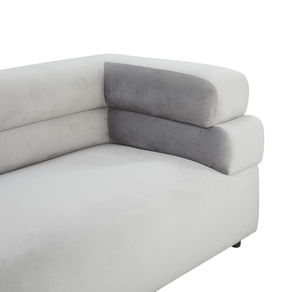 Light Grey Velvet Sofa N3836