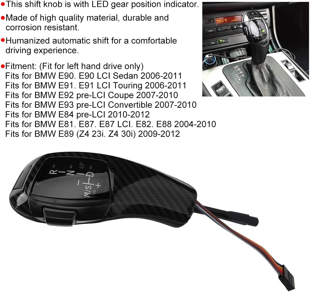 Carbon Fiber Style LED Gear Shift Knob Retrofit Kit C47183