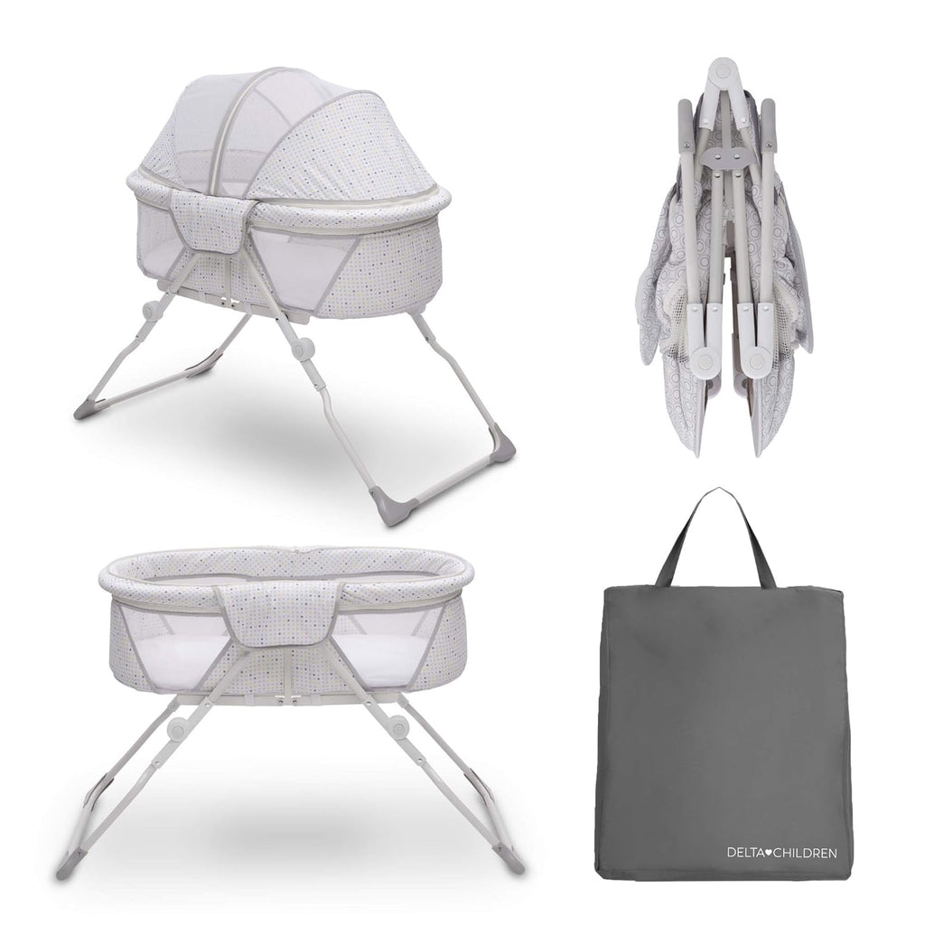 Folding Portable Crib with Removable Canopy C41244