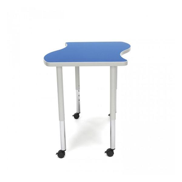 Blue Adjustable Desk with Casters U544620