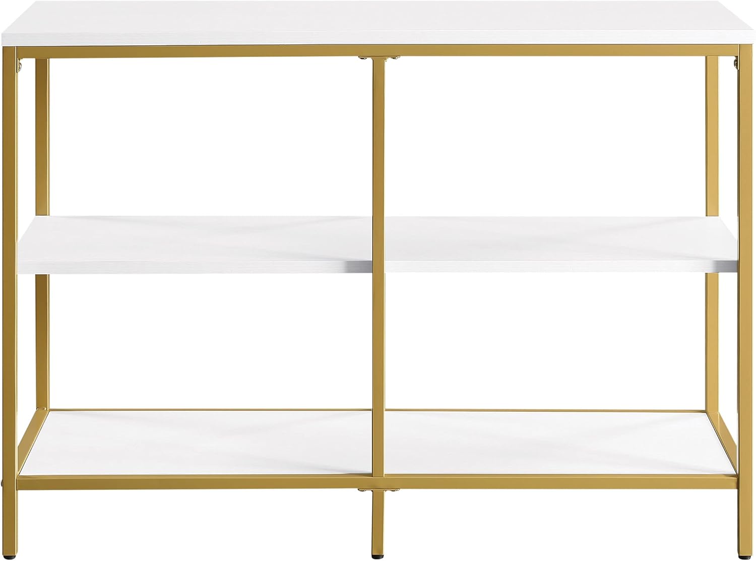 White Double 3 Shelf Bookcase and Credenza Q207