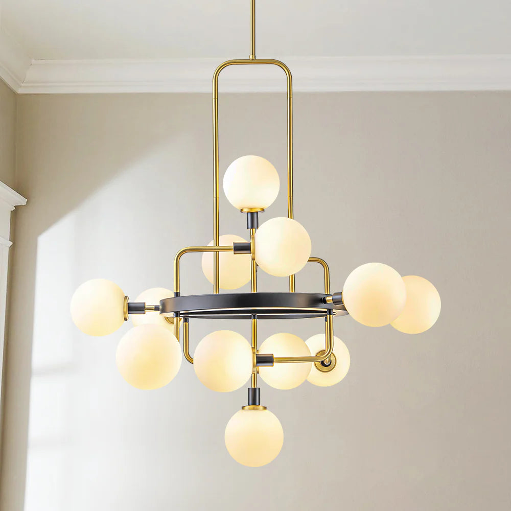 12-Light Dimmable Aluminum Chandelier L641