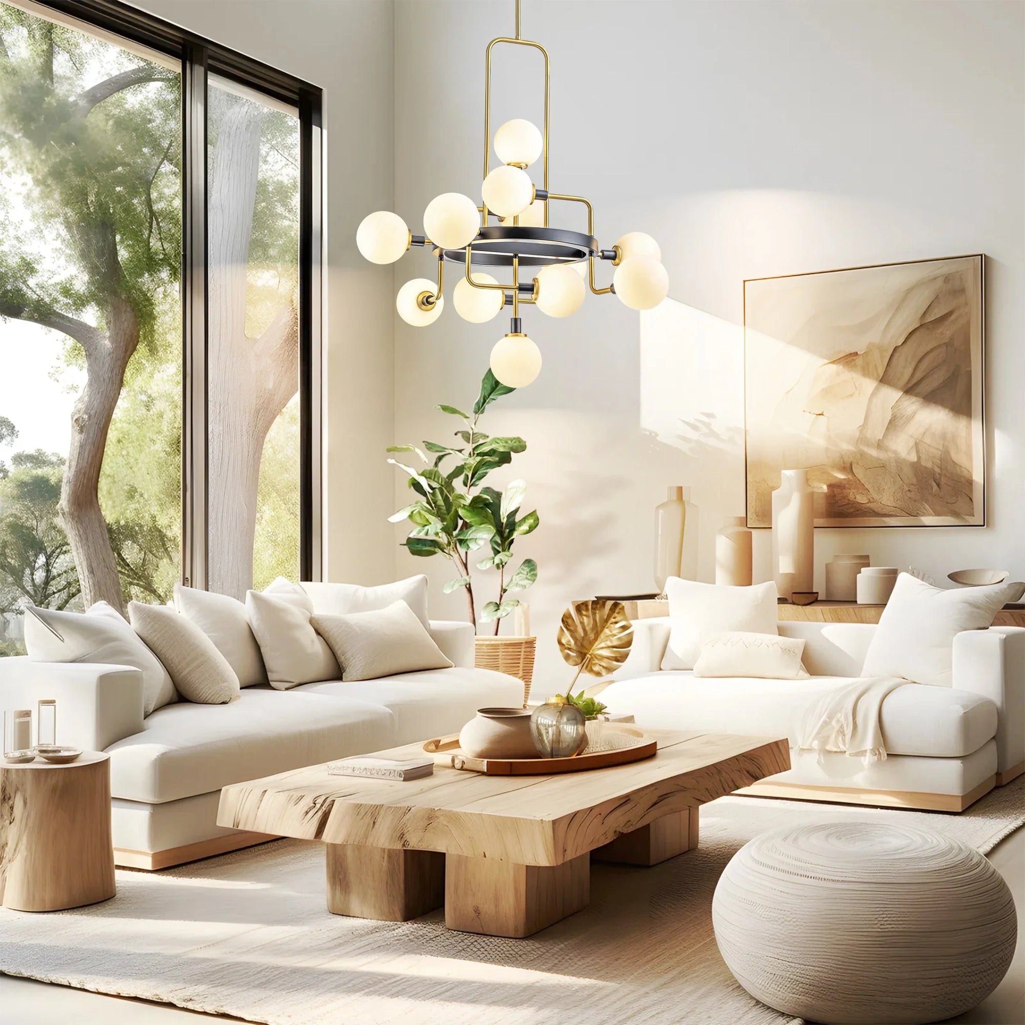 12-Light Dimmable Aluminum Chandelier L641