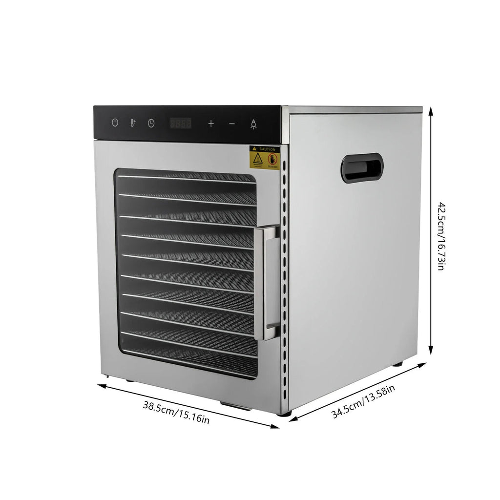 10 Stainless Steel Trays 800W Digital Food Dehydrator J978495