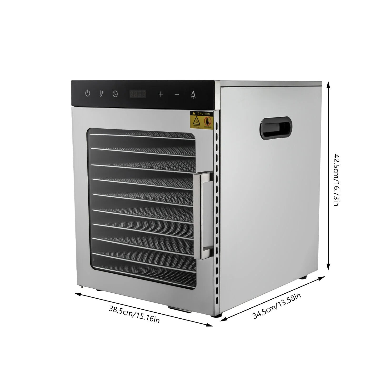 10 Stainless Steel Trays 800W Digital Food Dehydrator J978495