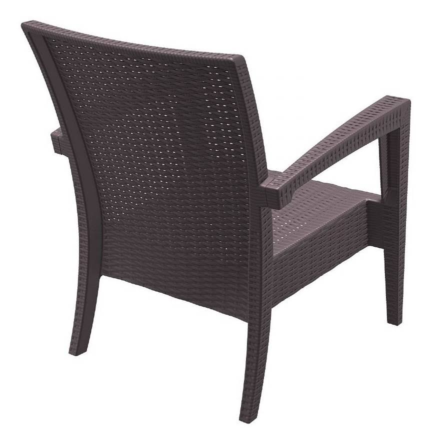 Brown Resin Club Chair Set of 2 M78102