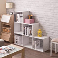 White 6 Cubes Organizer Storage Shelf Cabinet Bookshelf E47409