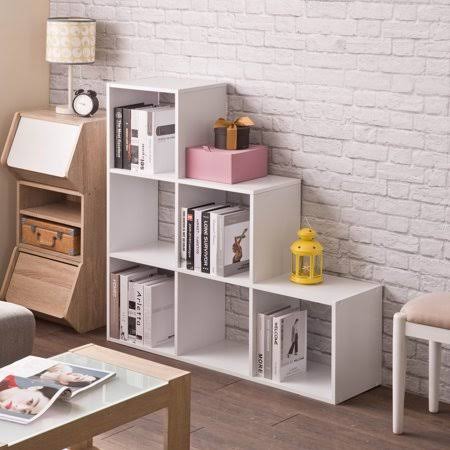 White 6 Cubes Organizer Storage Shelf Cabinet Bookshelf E47409