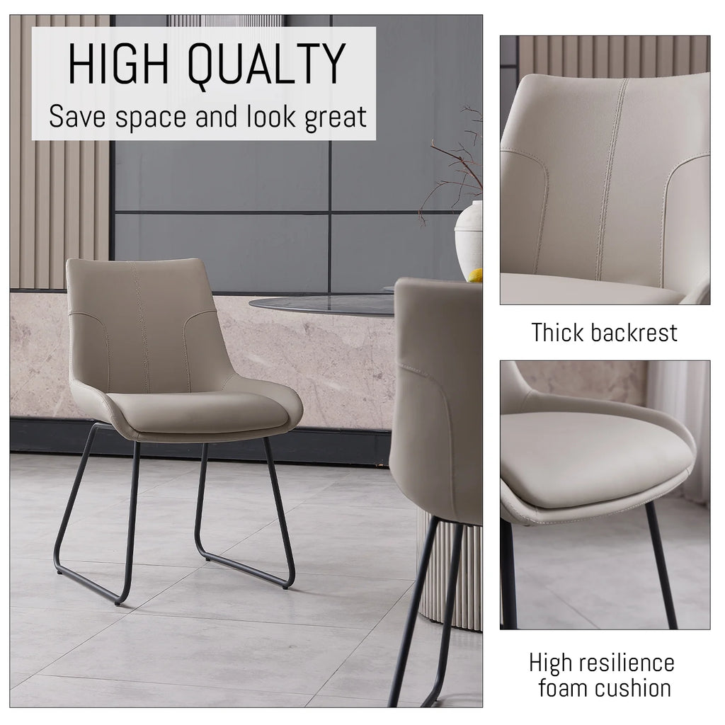Faux Leather Dining Chair Set of 2 S737