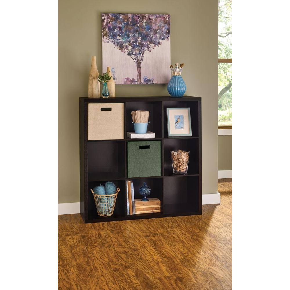 9-Cube Storage Organizer, Black Walnut W9348
