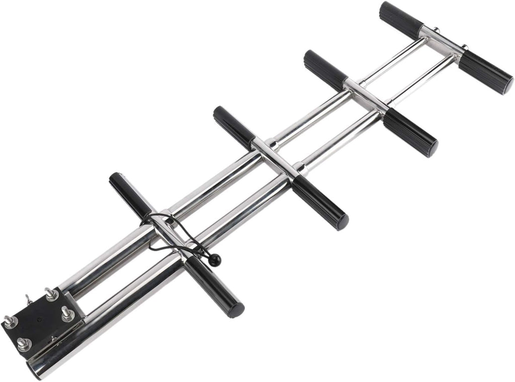 4 Step Dual Vertical Telescopic Boat Dive Ladder with transom mounting Bracket, 316 Stainless Steel Sport Ladder R466789