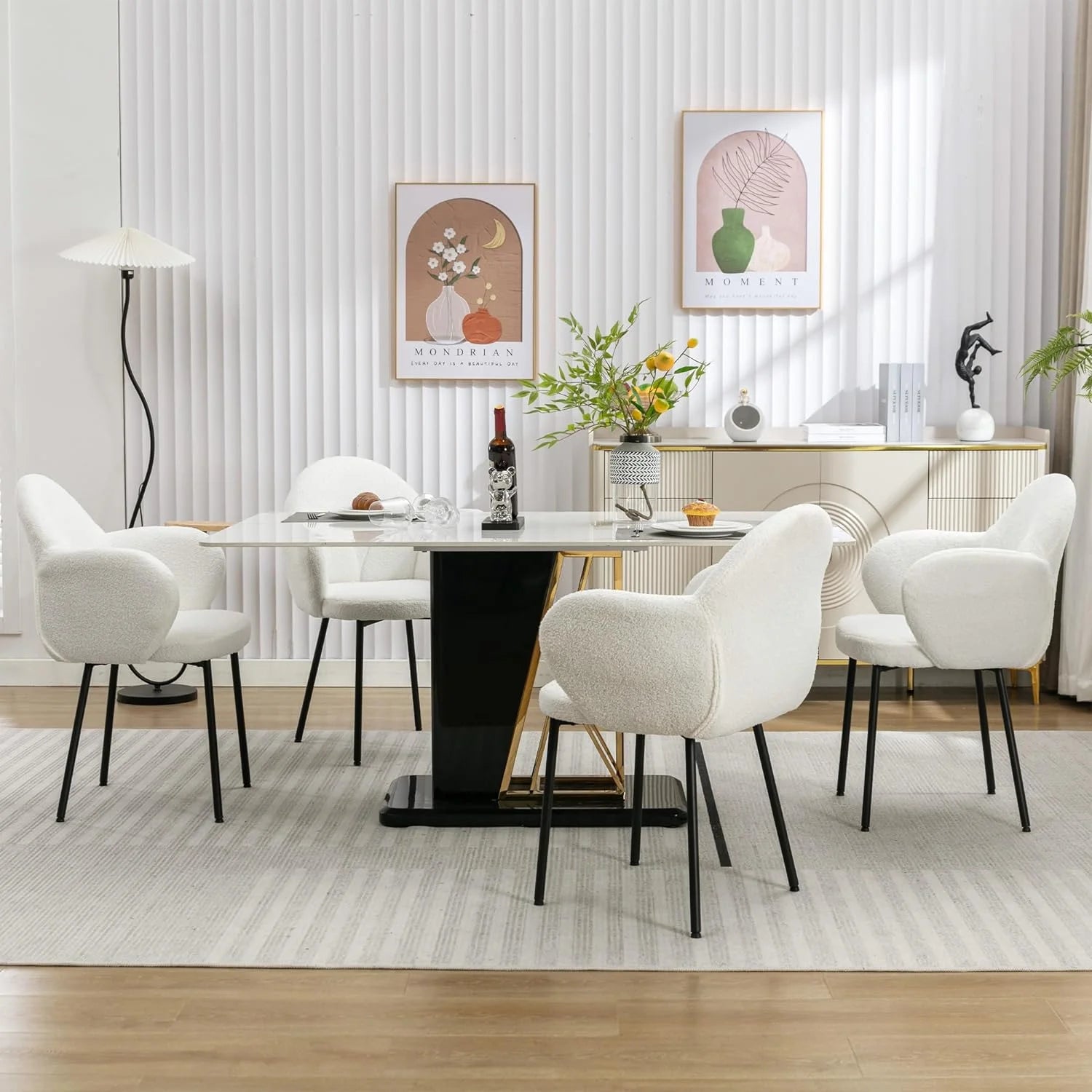 White Dining Chair Set of 2 Y132