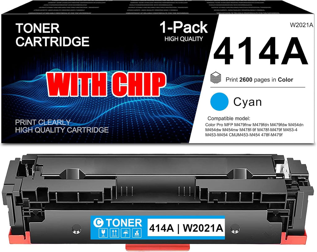 4 Pack Toner Cartridge with Chip for HP Color Pro Printer T5765
