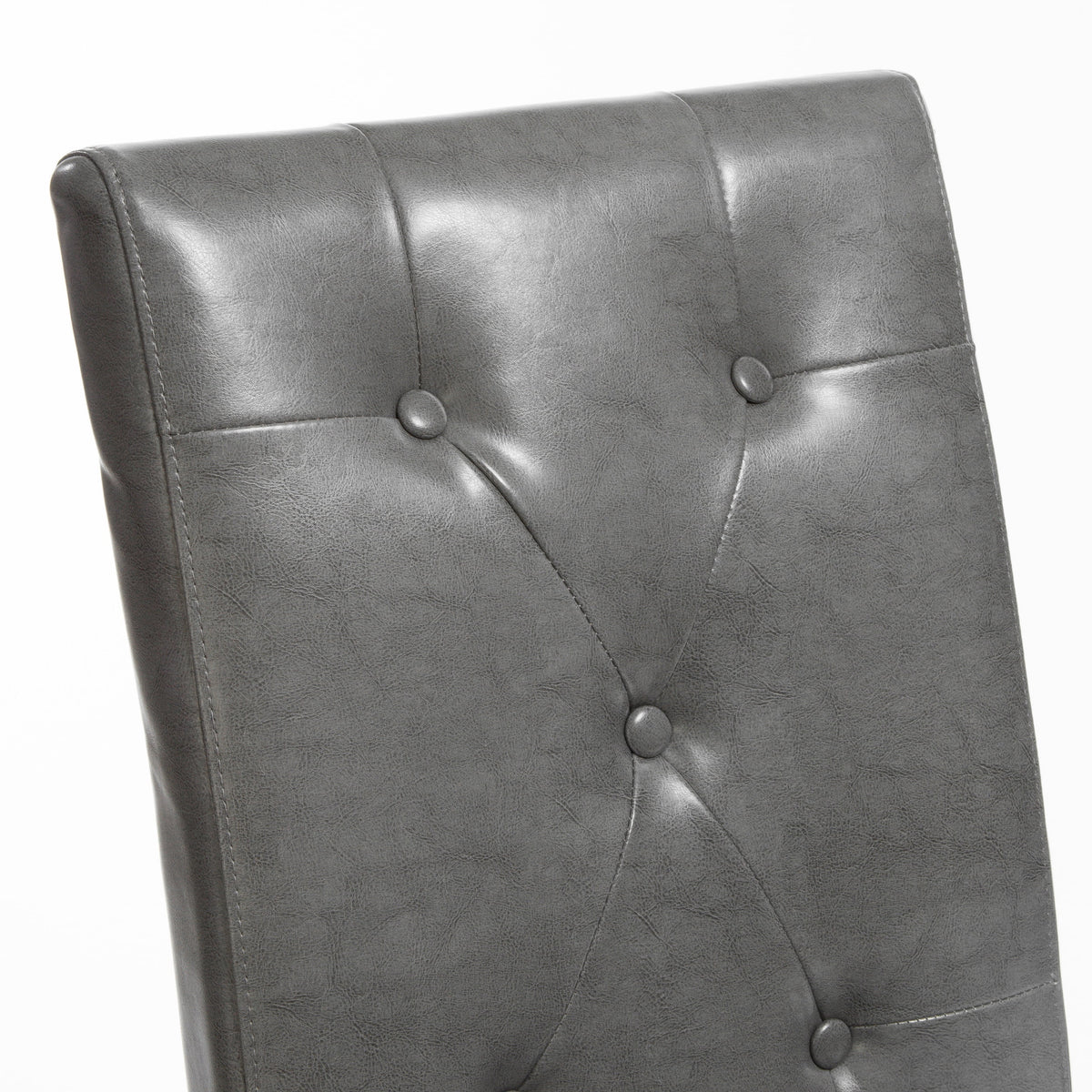 Bonded Leather Dining Chair, Set of 2, Gray P40806