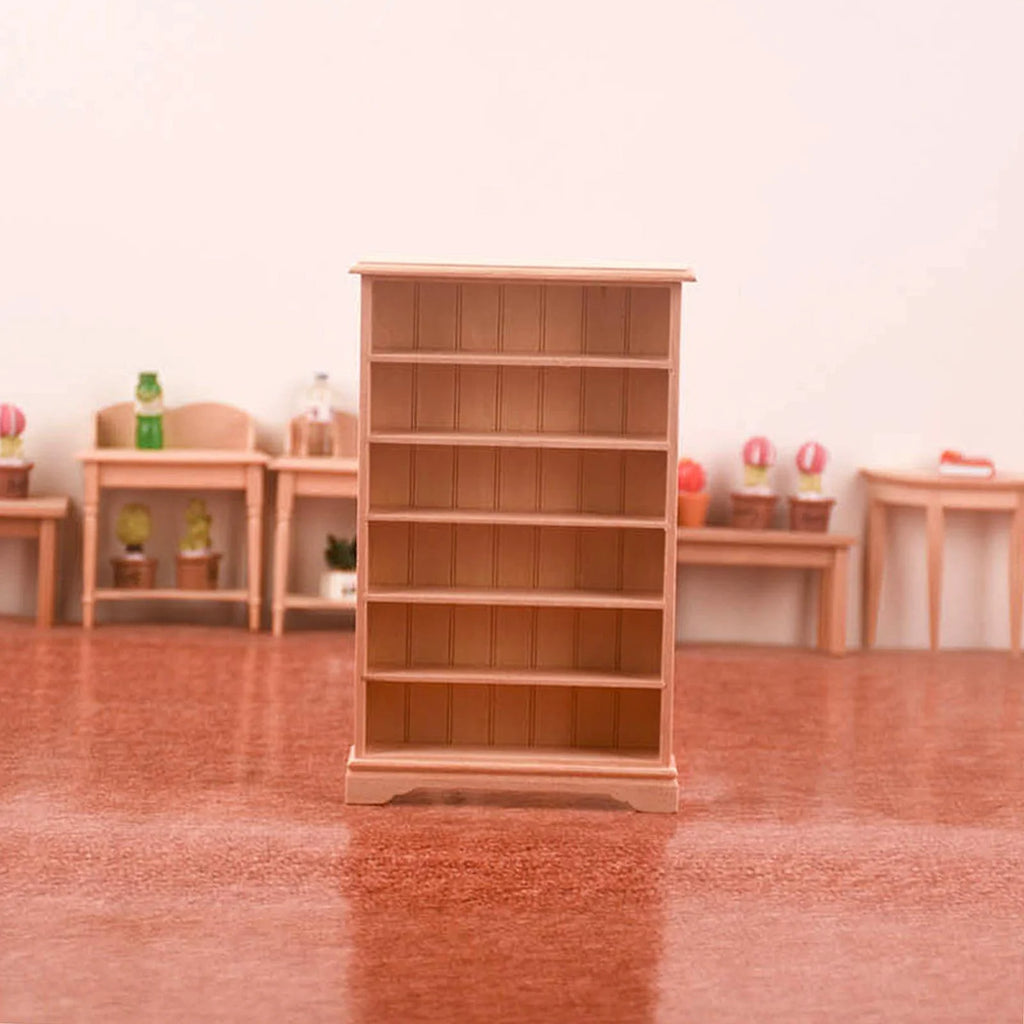Dollhouse Miniature Wooden Bookcase Display Shelf X8996