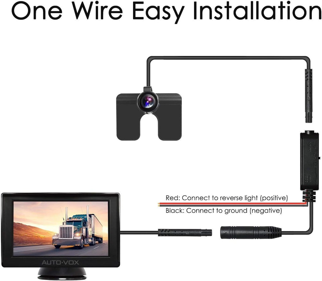 4.3’’ TFT LCD Monitor Backup Camera Kit, IP 68 Waterproof, Pack of 2 C566318