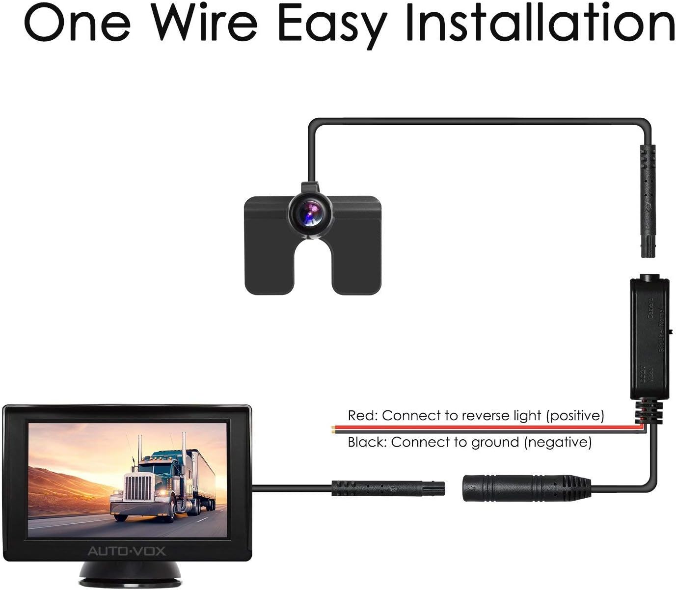 4.3’’ TFT LCD Monitor Backup Camera Kit, IP 68 Waterproof, Pack of 2 C566318