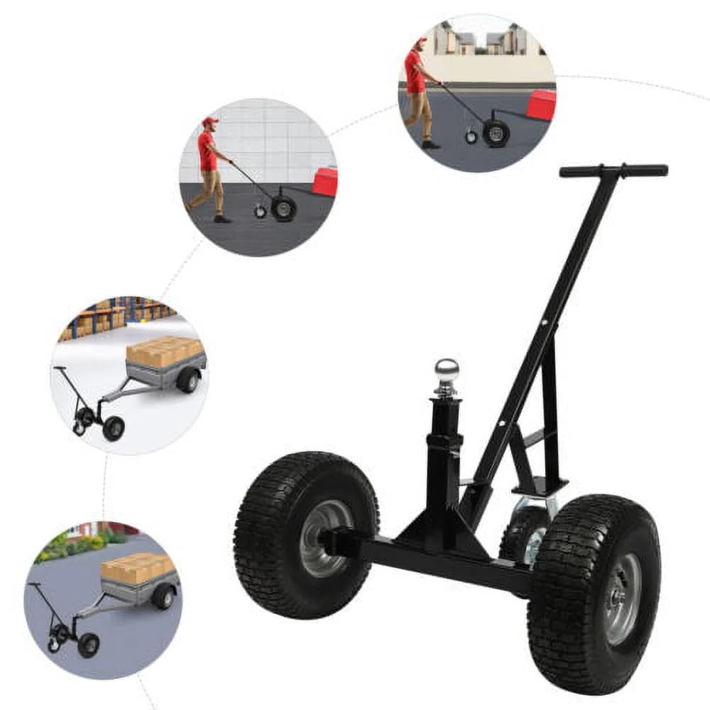 Adjustable Trailer Dolly Mover 800lbs Manual with 3 Casters I142