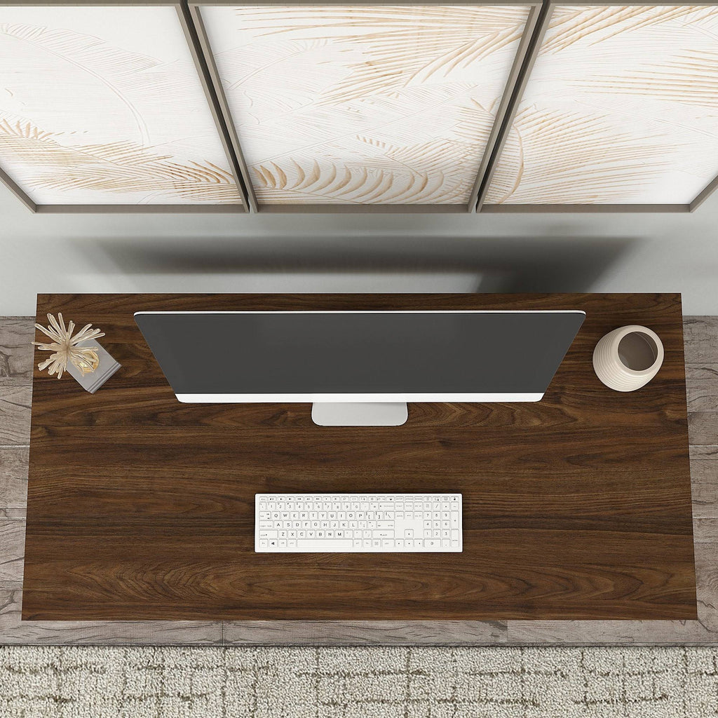 Modern Gray Writing Desk with Low Bookcase C1701