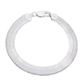 8.7mm Solid .925 Sterling Silver Flat Herringbone Chain Bracelet L7948