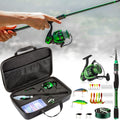 Collapsible Fishing Rod and Reel Combo with Carrier Bag K852