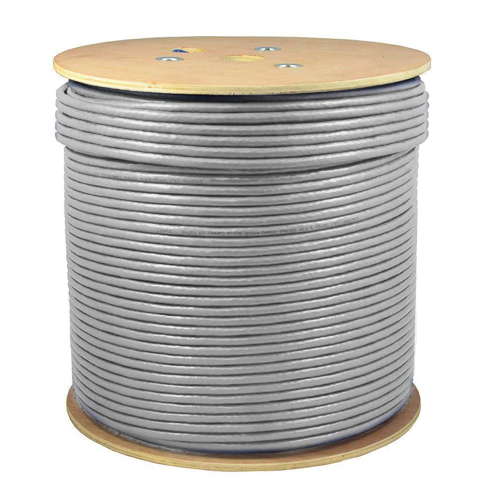 1000ft CAT6A S/FTP Bare Copper Solid 23AWG Ethernet Wire Y142