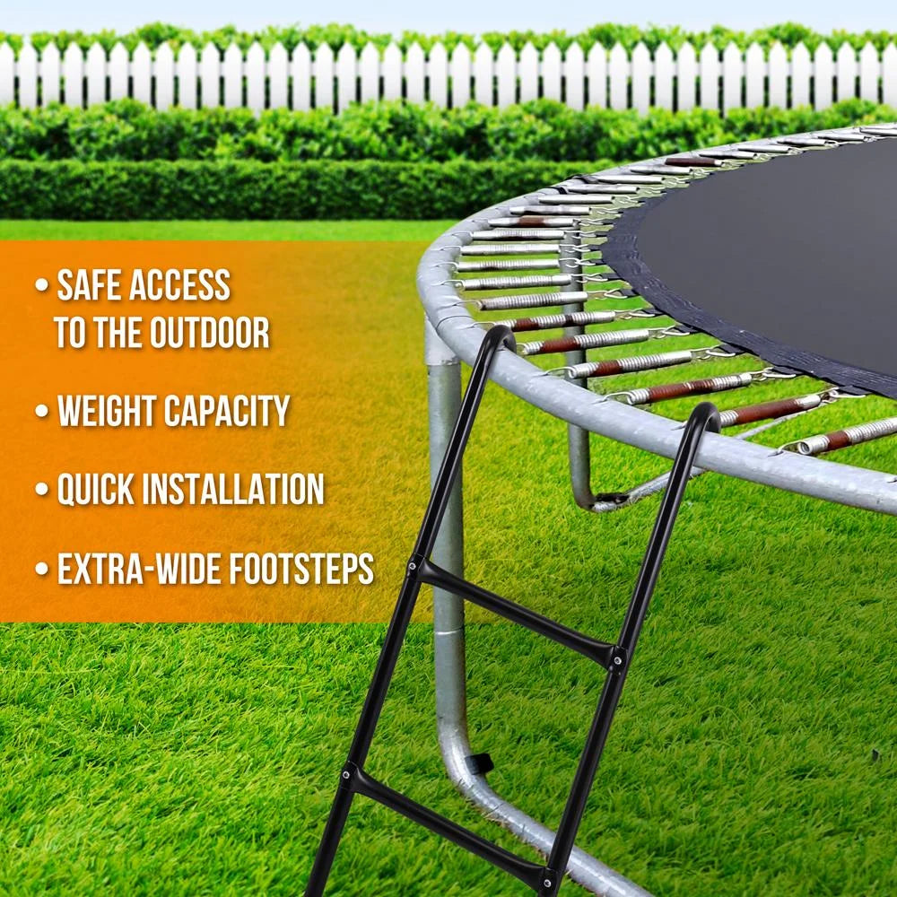 2 Step Galvanized Steel Trampoline Safety Ladder Y216