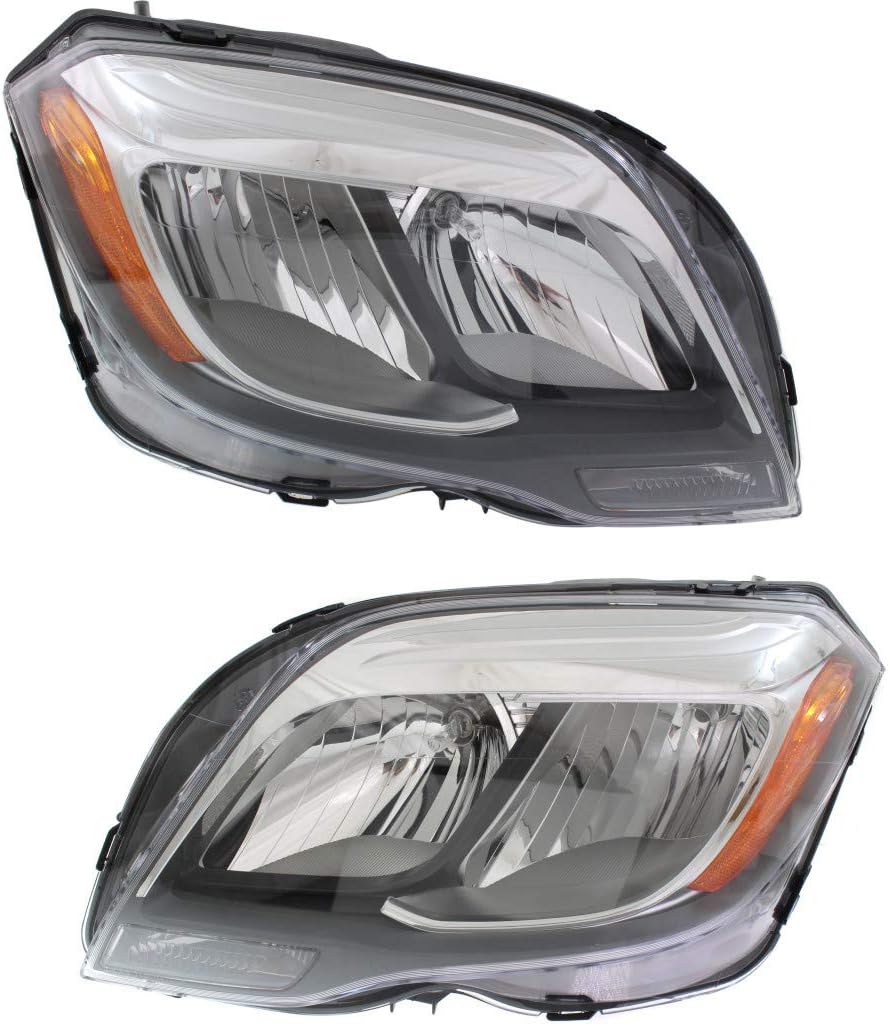 Headlight Assembly Driver and Passenger Side with Bulbs F630