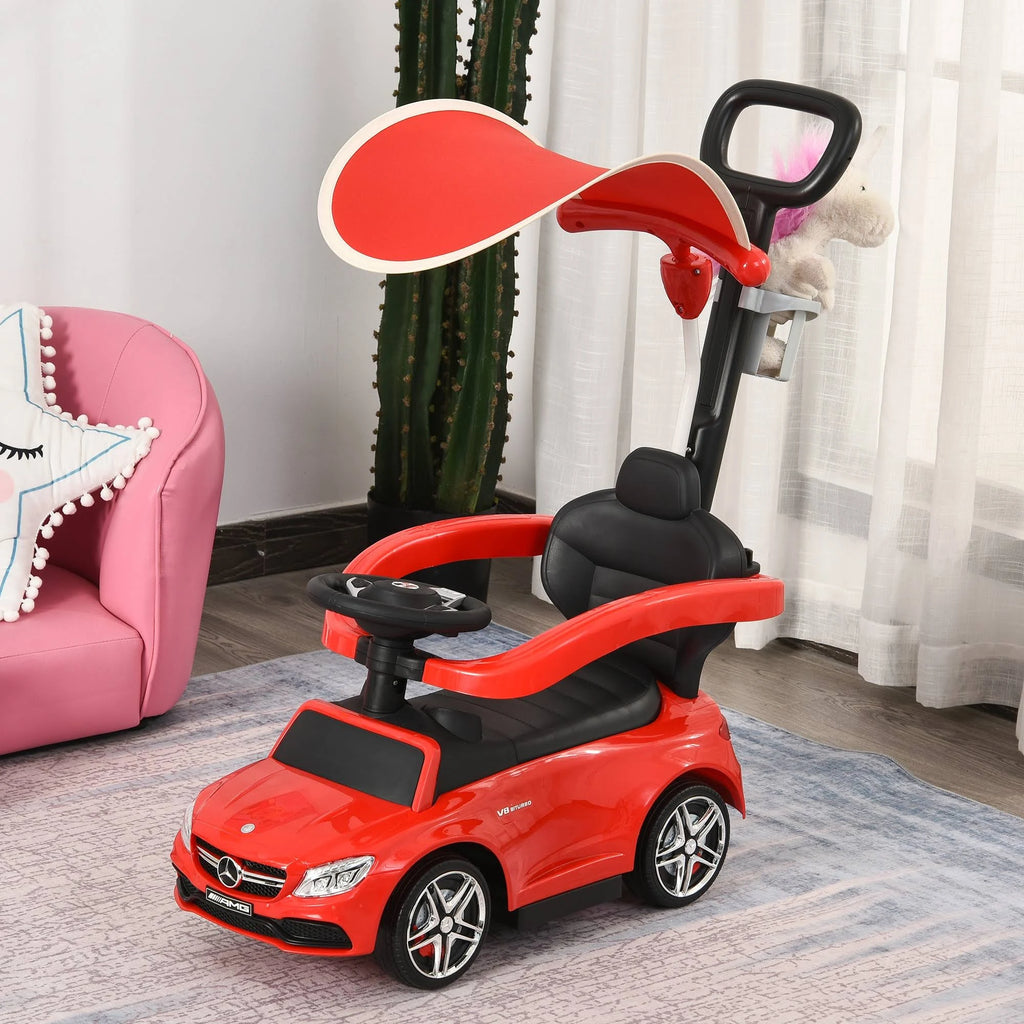 Red 3 in 1 Ride on Push Car with Canopy K79940