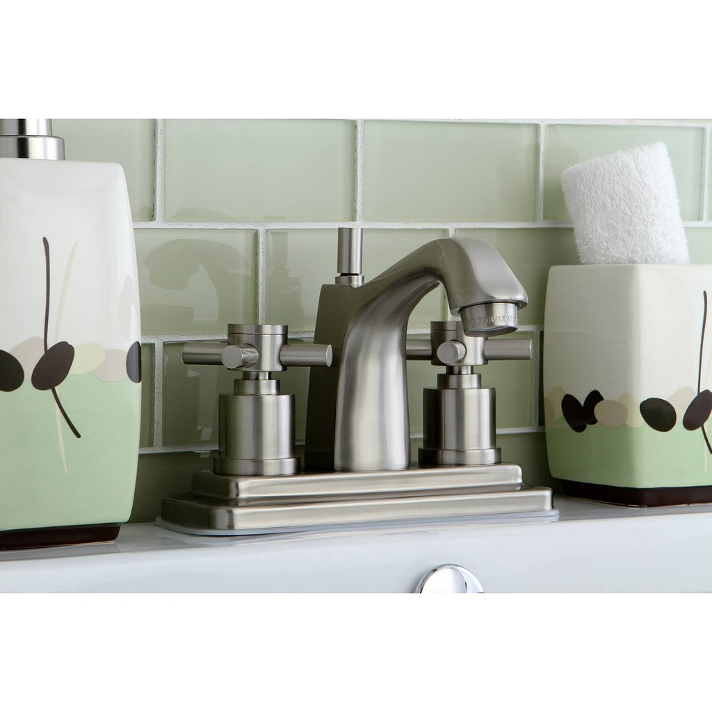 Satin Nickel Centerset Lavatory Faucet with Pop-Up K5469