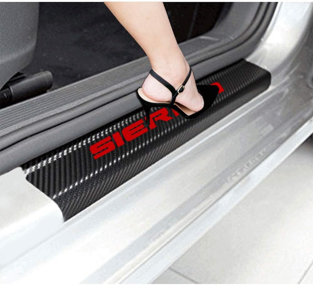 Blue Carbon Fibre Vinyl Car Door Decal Sticker E24365