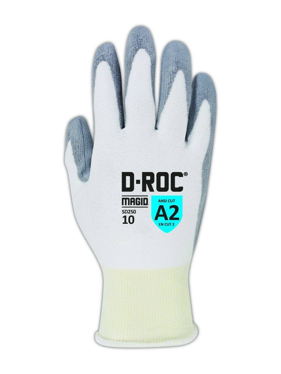 White PU Palm Coated Glove Size 7, 12 Pair Y931