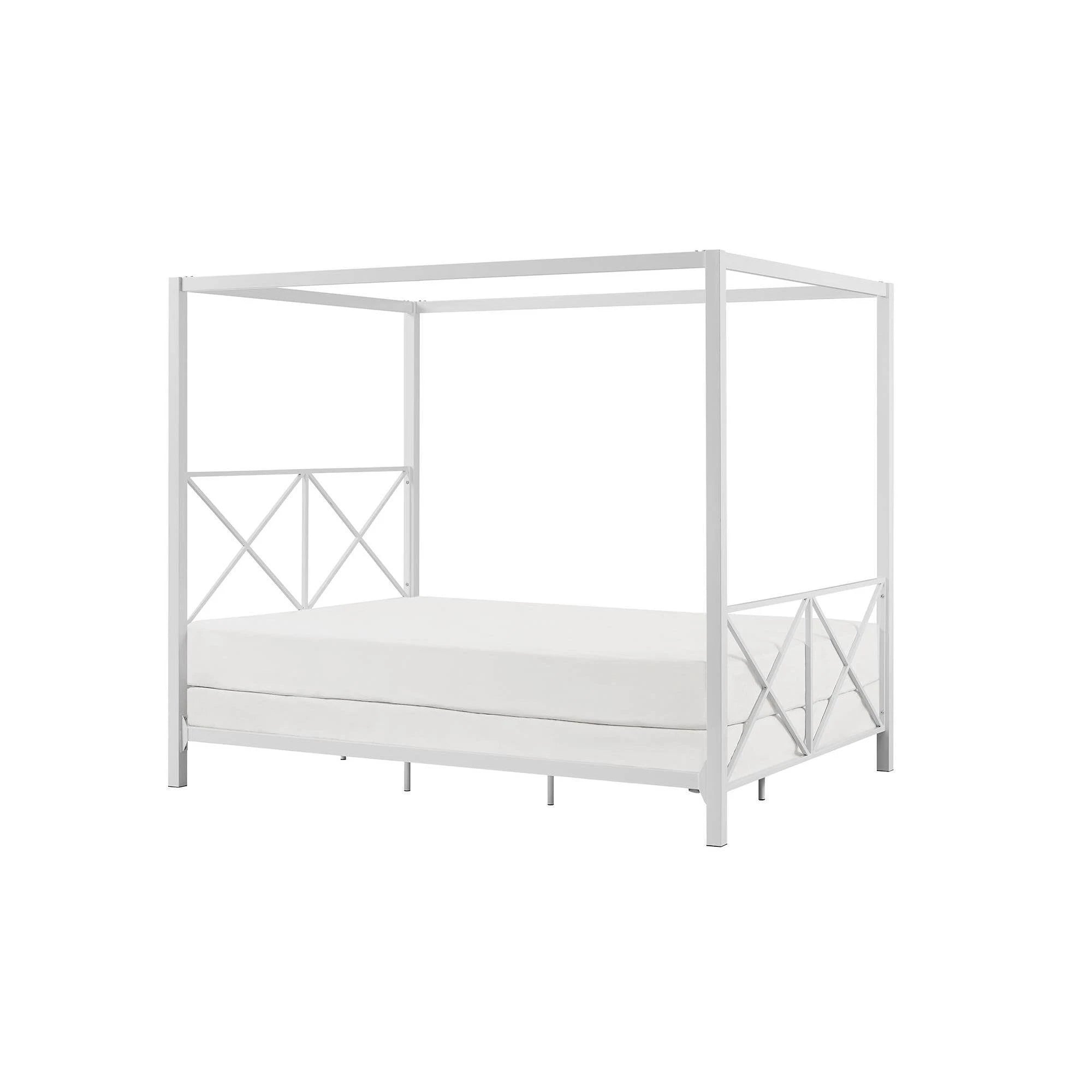 White Canopy Bed P384