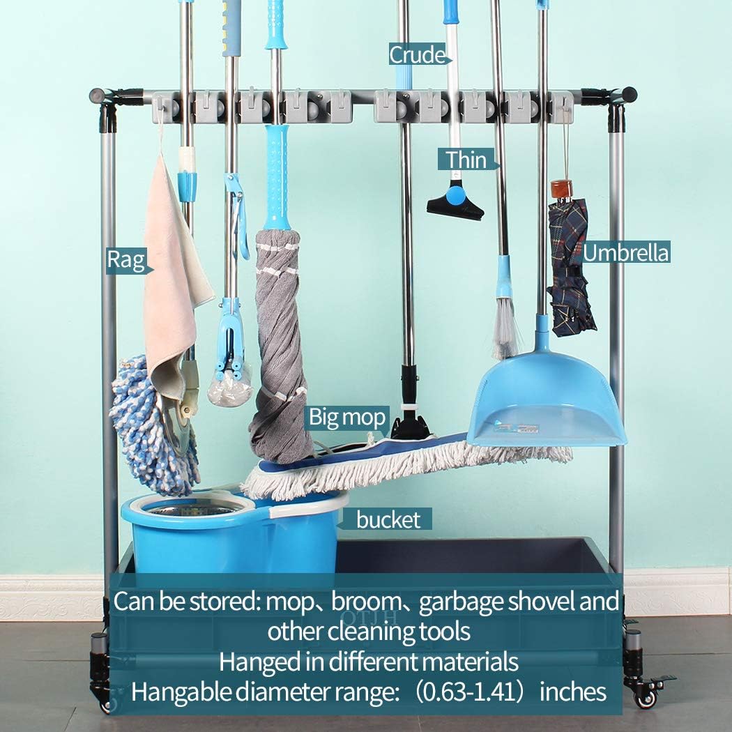 Mop Rack Storage Cart V34248
