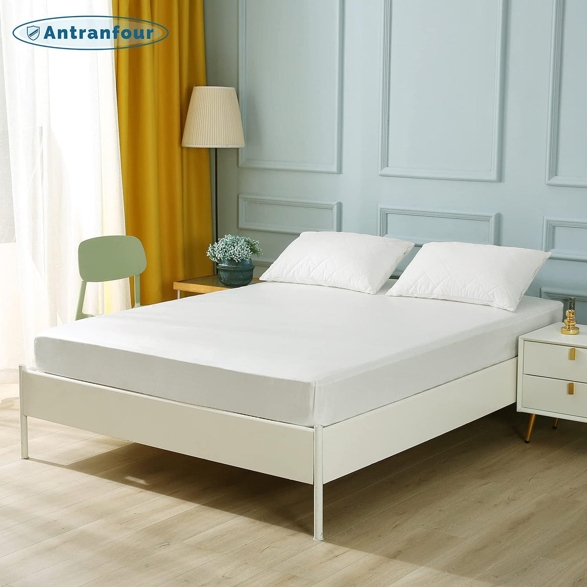 Non Woven Fabric Mattress Protector Queen Size Pack of 2 F400269