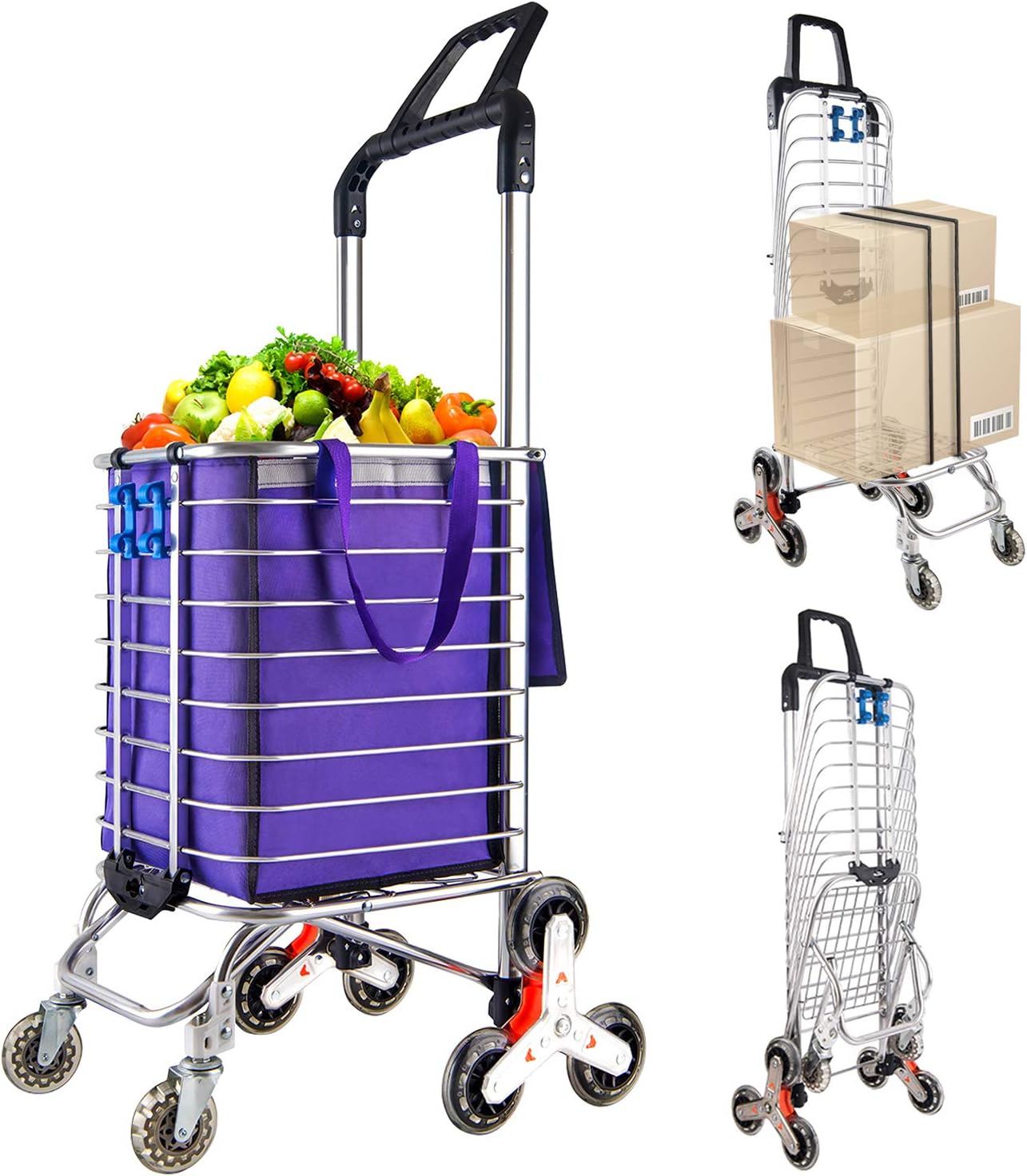 Heavy Duty Double Handle Utility Cart with 8 Wheels N1965