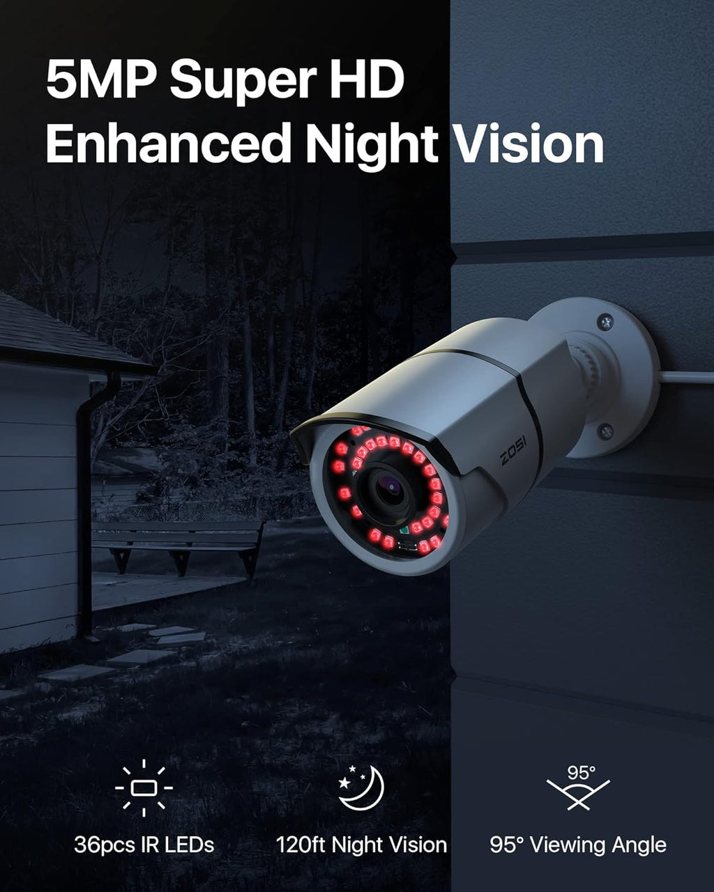 4K 16 Channel Security Camera System with 3TB Hard Drive and 10 x 5MP Cameras J6106