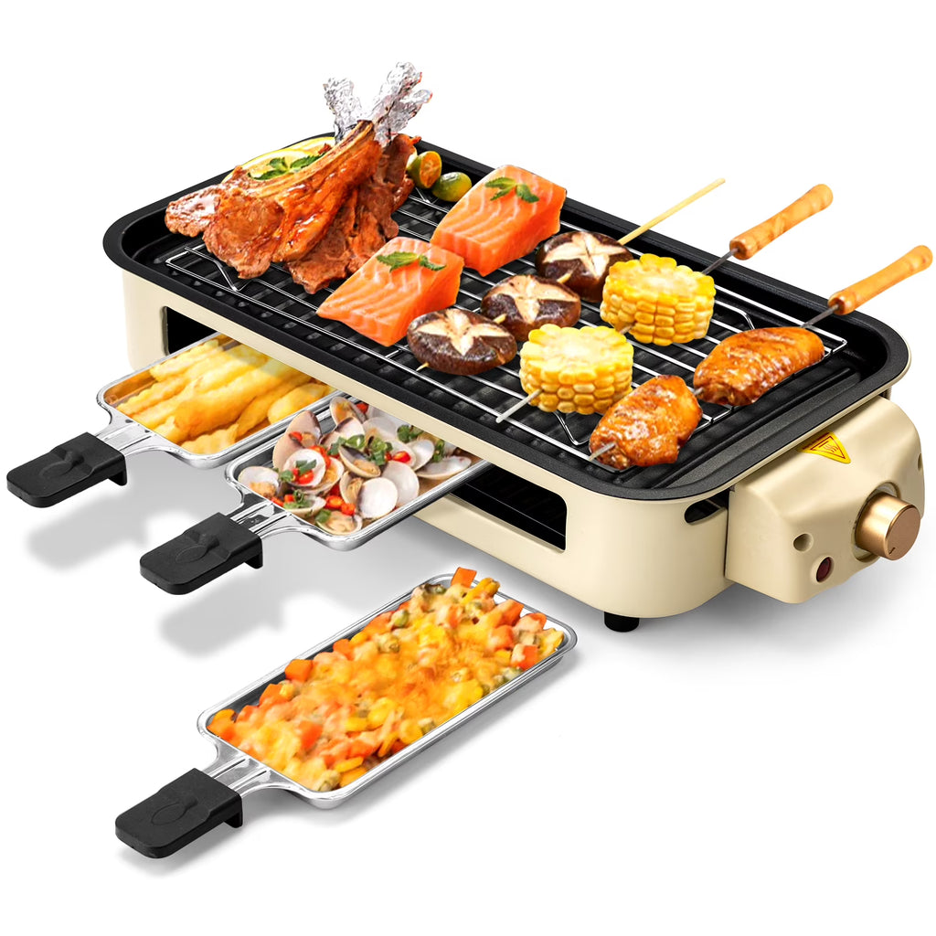 Non-Stick Portable Electric Indoor Grill with Removable Plate G204